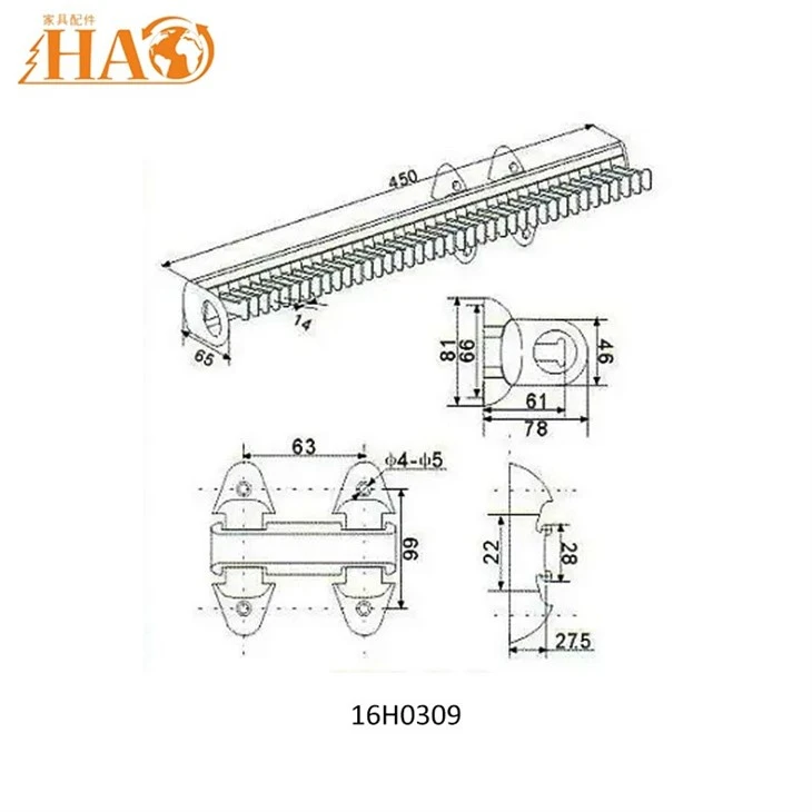 Wardrobe Accessories Side Mount Tie Rack Aluminum Alloy Multifunctional Rack